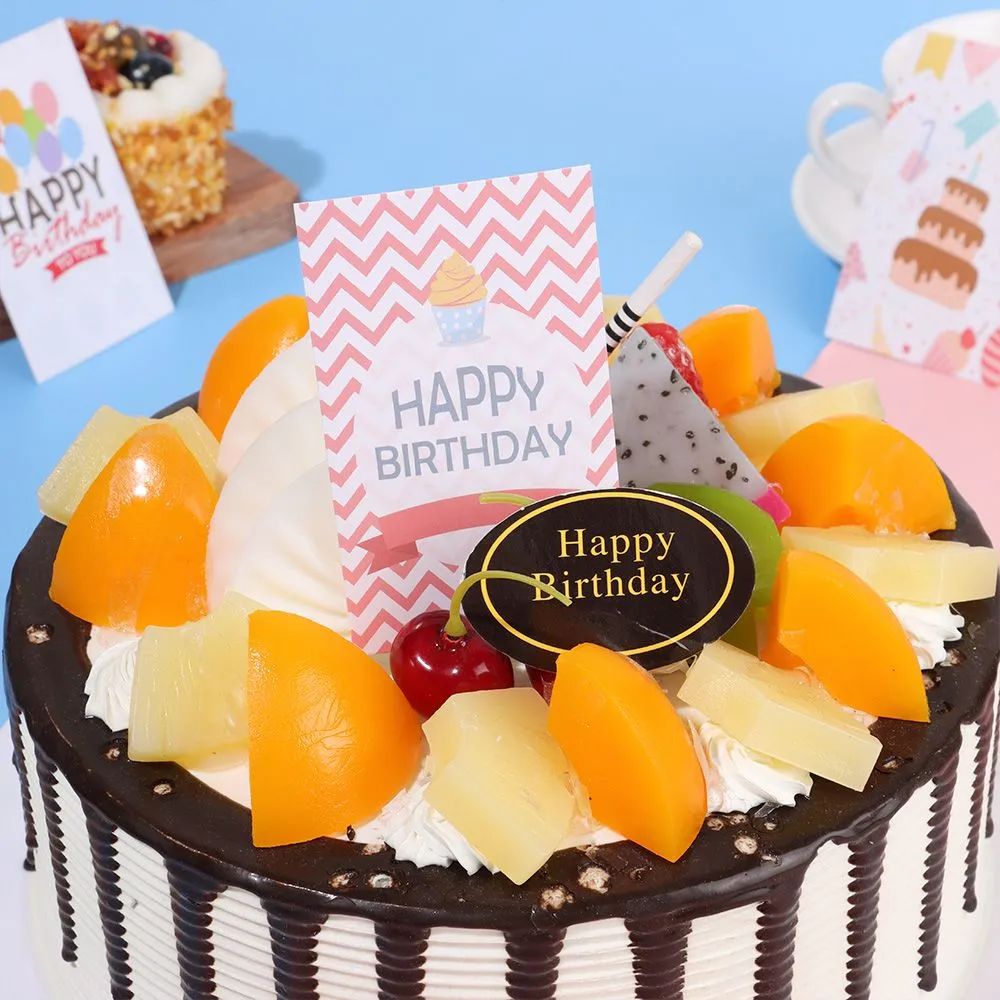 30PCS 9x5.4cm Cartoon Animal Happy Birthday Cards Greeting Labels Message Postcard Invitations Cardstock Package Insert