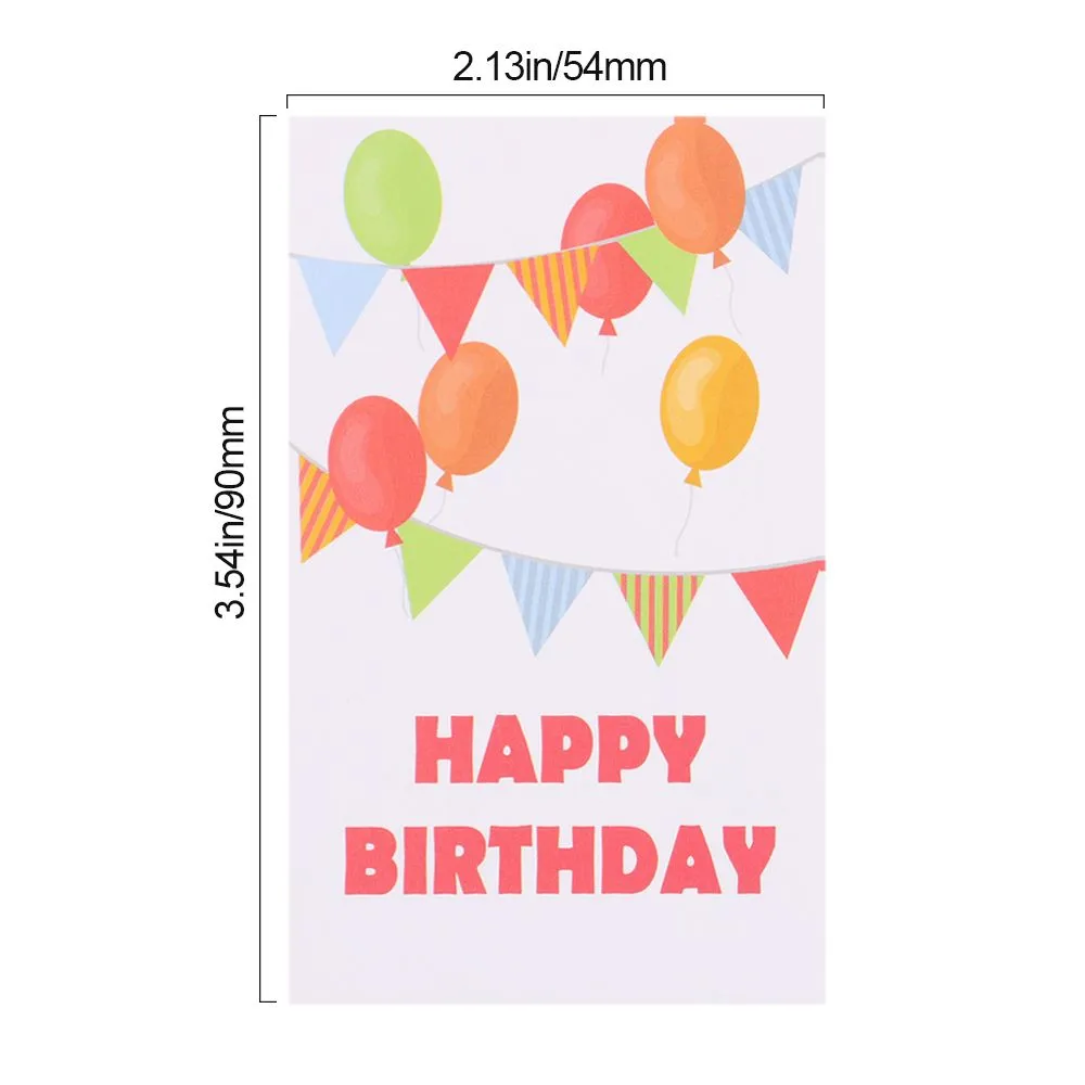 30PCS 9x5.4cm Cartoon Animal Happy Birthday Cards Greeting Labels Message Postcard Invitations Cardstock Package Insert