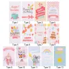 30PCS 9x5.4cm Cartoon Animal Happy Birthday Cards Greeting Labels Message Postcard Invitations Cardstock Package Insert