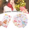 30PCS 9x5.4cm Cartoon Animal Happy Birthday Cards Greeting Labels Message Postcard Invitations Cardstock Package Insert