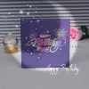 1pcHappy Birthday Card Fireworks 3D Pop Up Cake Light and Music Happy Birthday Card Gift Greeting Card for Husband Kids Wife Mom