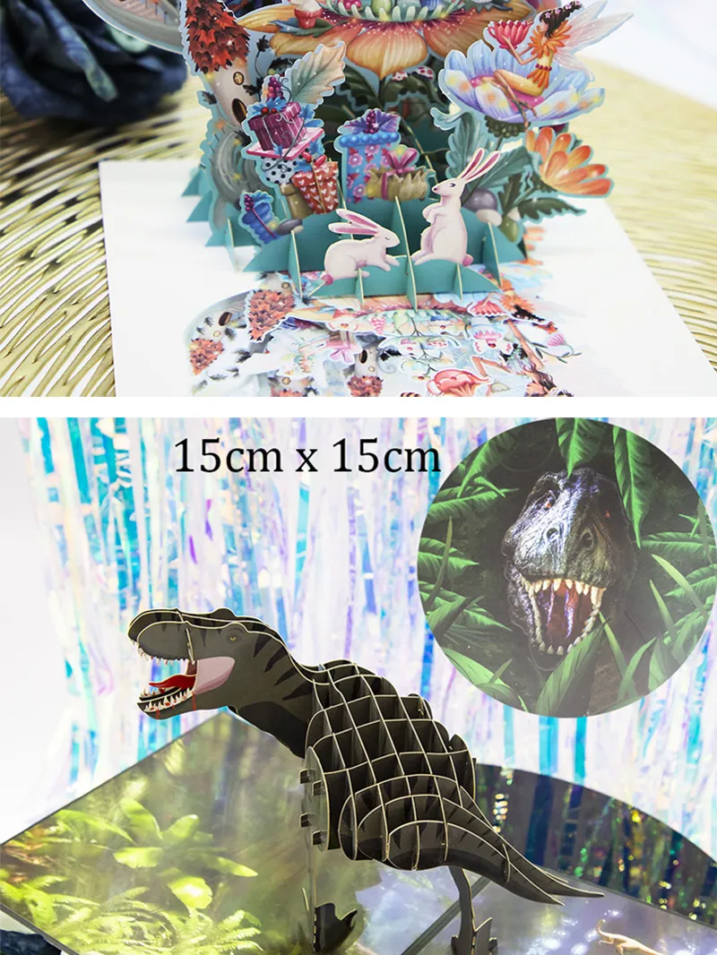 Hot 3D Pop UP Happy Birthday Cards Invitation Cake Greeting Card Business Kids Gift Tourist Postcard for Friend Dad Mom Present