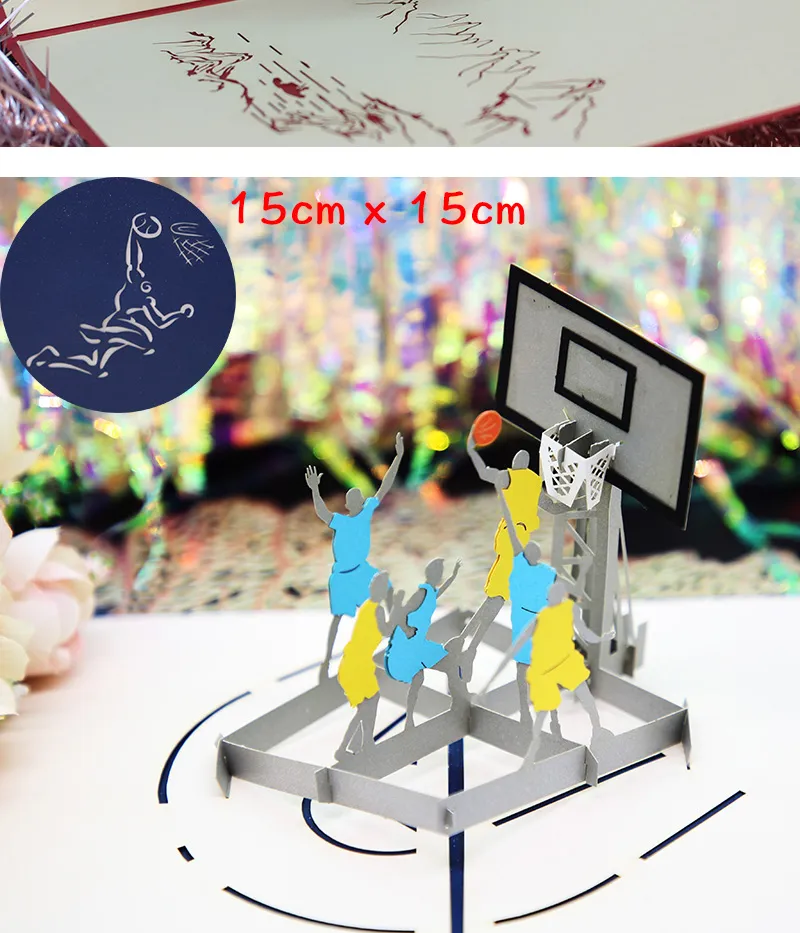 Hot 3D Pop UP Happy Birthday Cards Invitation Cake Greeting Card Business Kids Gift Tourist Postcard for Friend Dad Mom Present