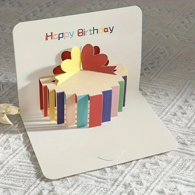 3D Pop-Up Birthday Card with Envelope Birthday Greeting Cards Perfect Party Supplies Great Gift to Family Friends Lovers
