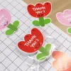 30pcs Flower Shaped Pink Thank you Thank You For The Copperplate Paper Gift Packaging Card Holiday Wedding Decoration Card