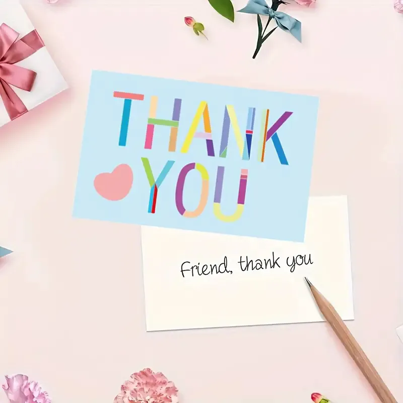 50/100pcs Thank You Card Commercial Decorative Label Card Gift Packaging Thank You Card Gift Packaging Thank You Message Card