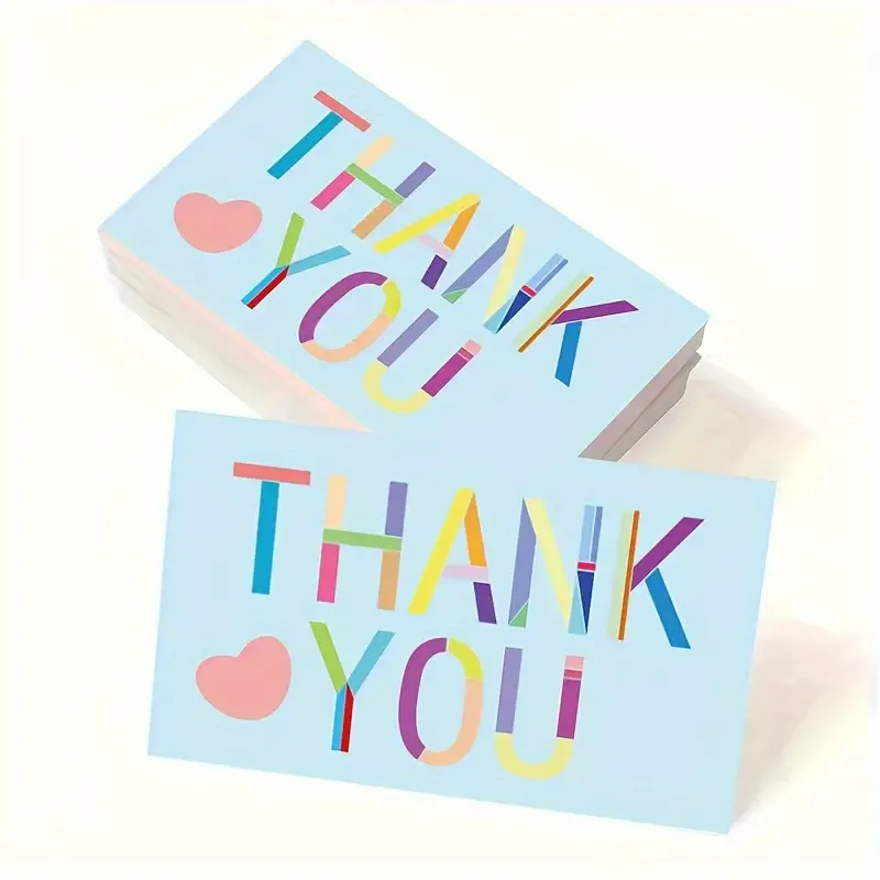 50/100pcs Thank You Card Commercial Decorative Label Card Gift Packaging Thank You Card Gift Packaging Thank You Message Card