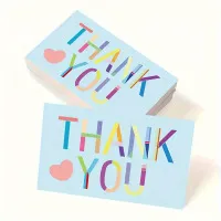 50/100pcs Thank You Card Commercial Decorative Label Card Gift Packaging Thank You Card Gift Packaging Thank You Message Card