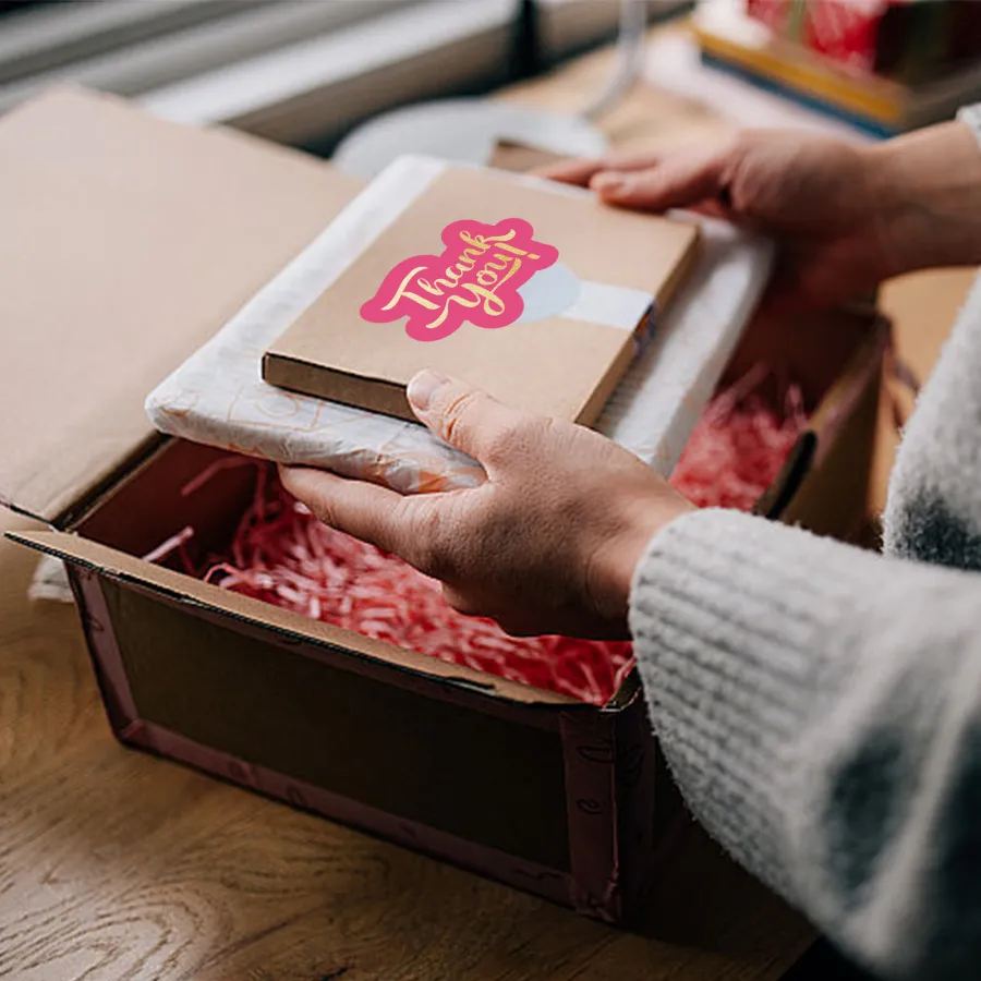 100 Pcs Unique Thank You Cards Small Business, Pink Thank You Cards for Small Business.