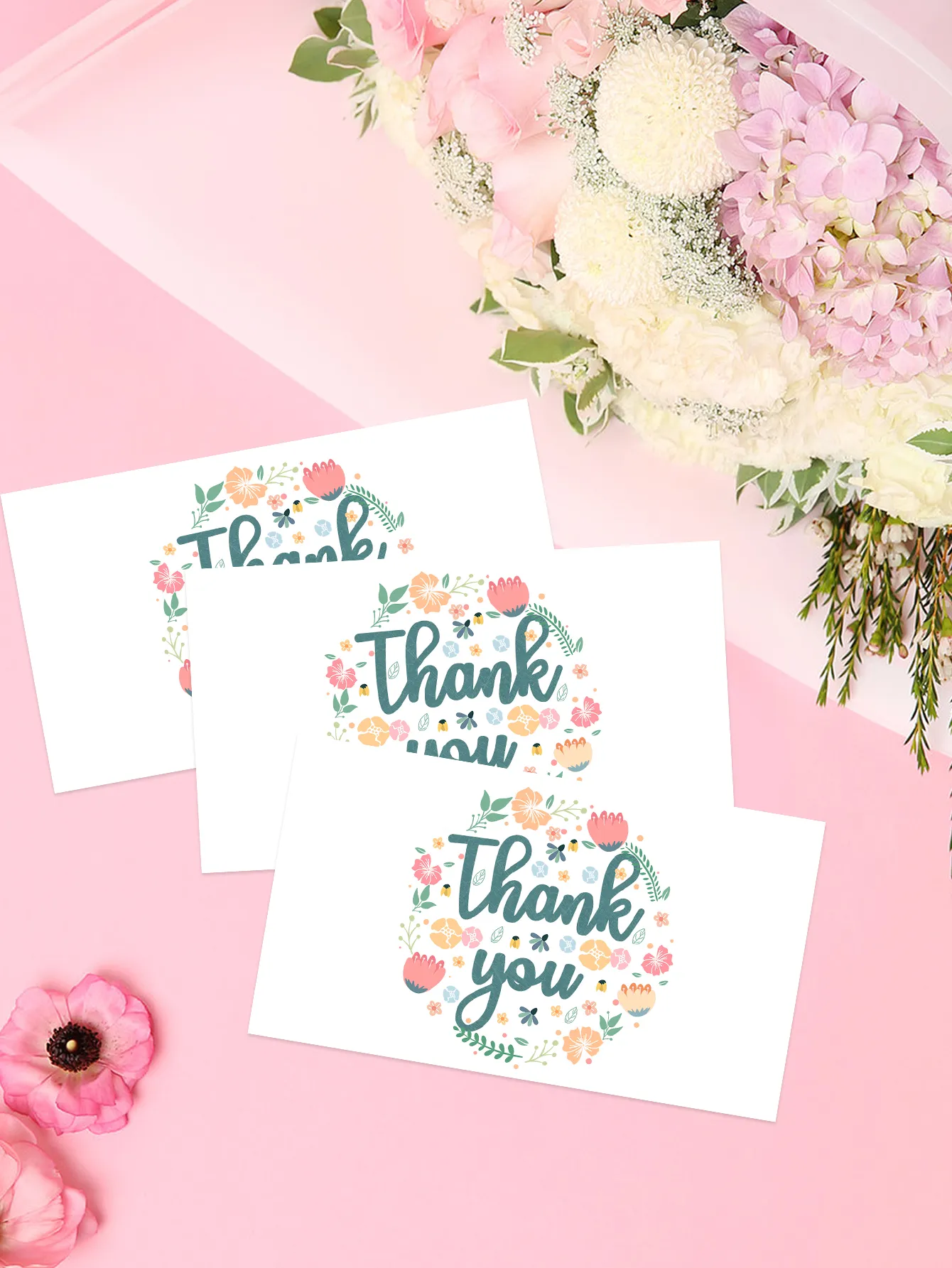 50pcs Thank You Cards Small Business Supplies for DIY Gift Packaging,Thank You Card Gift Decoration Appreciate Card for Shoper