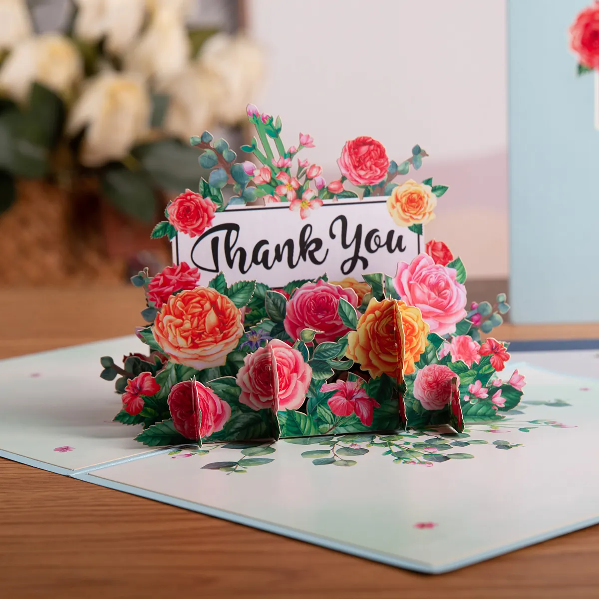 Thank You Card Pop-Up 3D Greeting Cards for Thanksgiving Mothers Fathers Day Gratuation Anniversary Valentines