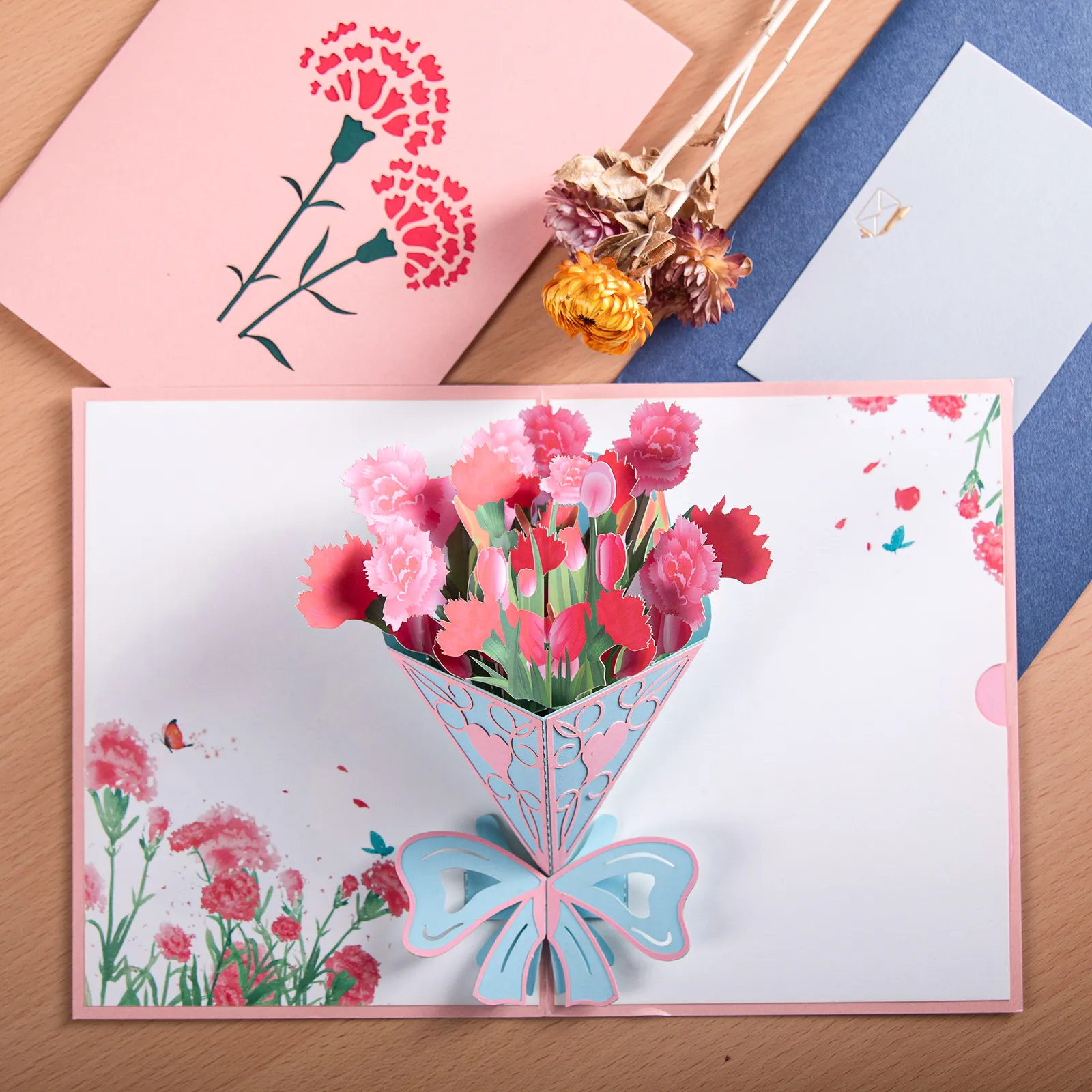 Thank You Card Pop-Up 3D Greeting Cards for Thanksgiving Mothers Fathers Day Gratuation Anniversary Valentines