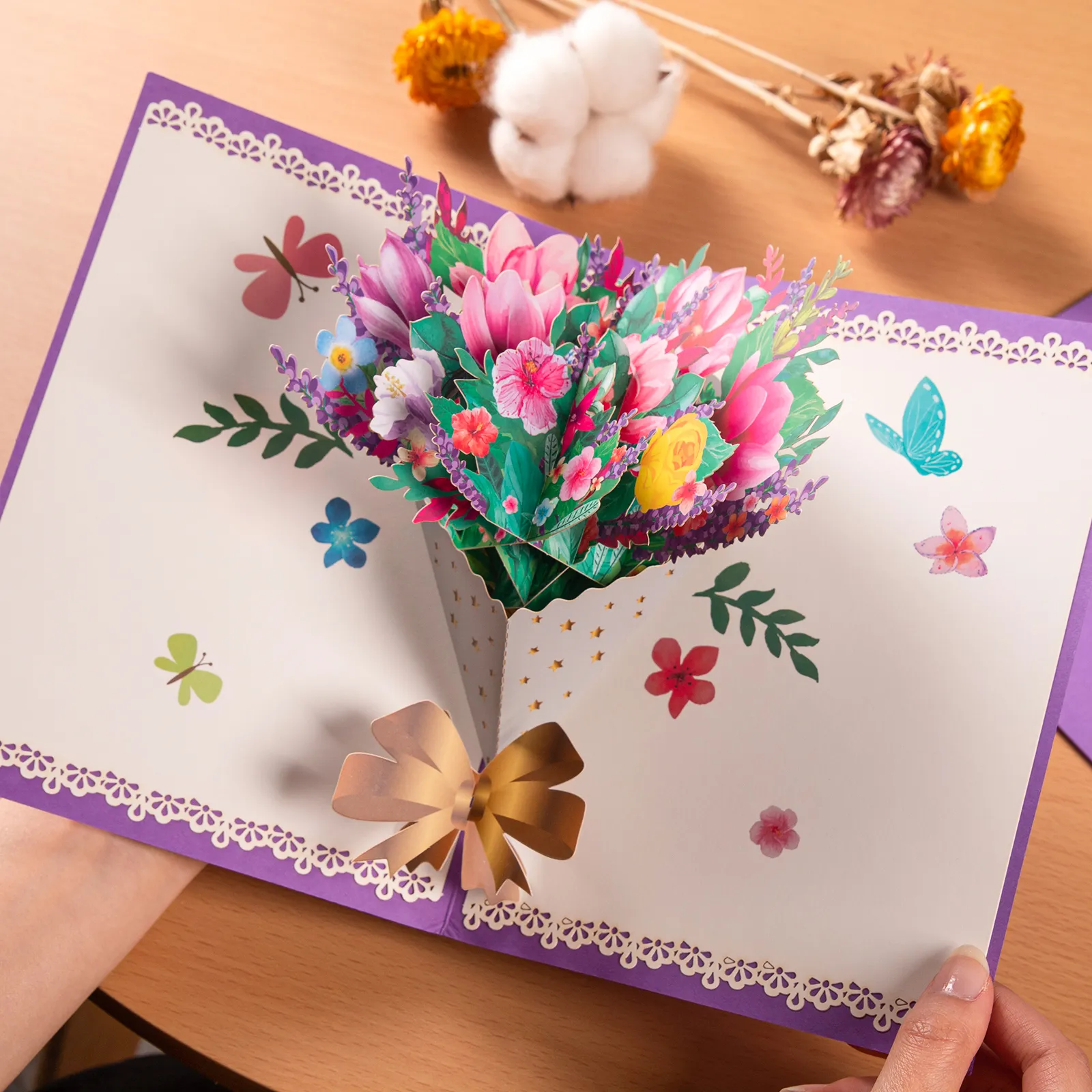 Thank You Card Pop-Up 3D Greeting Cards for Thanksgiving Mothers Fathers Day Gratuation Anniversary Valentines