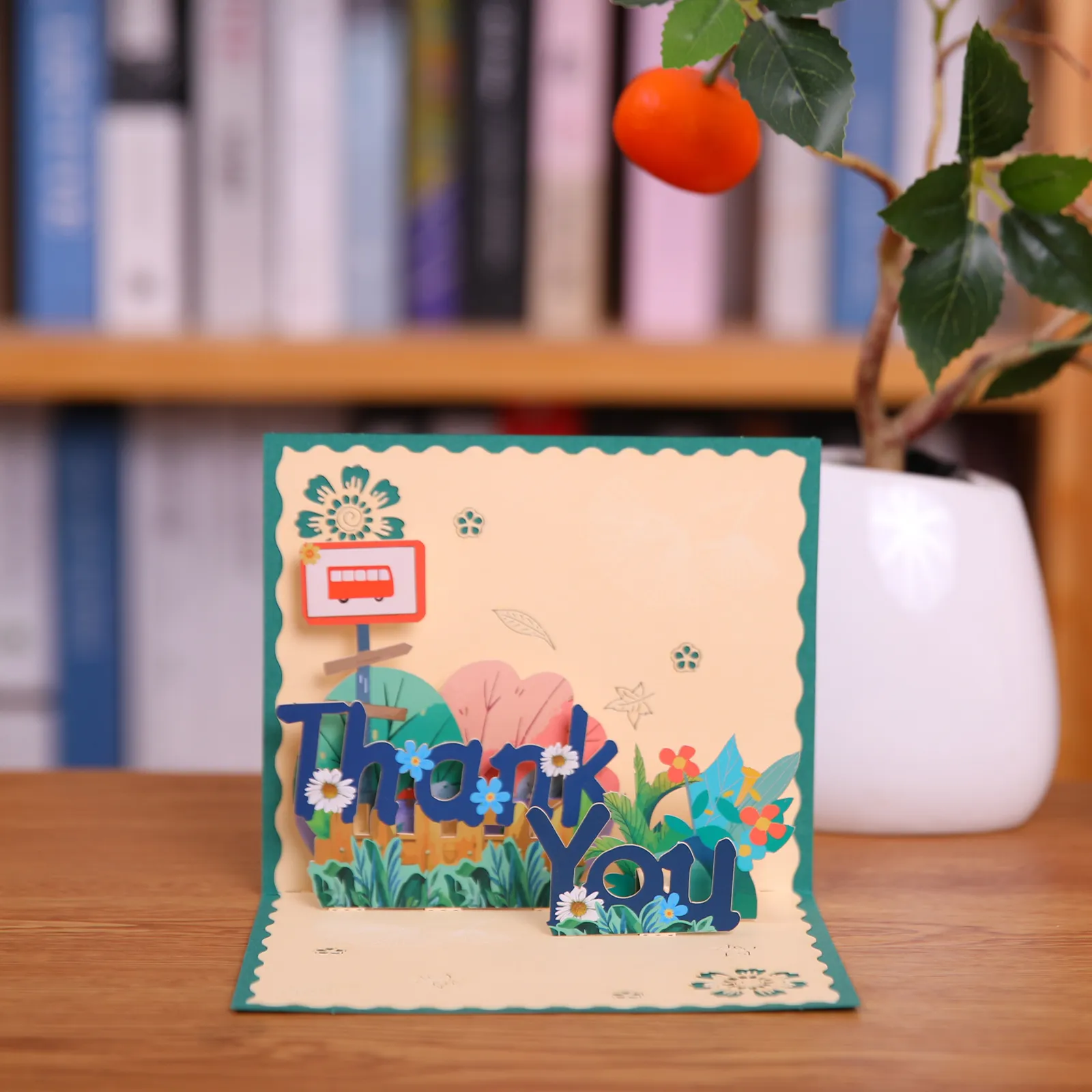 Thank You Card Pop-Up 3D Greeting Cards for Thanksgiving Mothers Fathers Day Gratuation Anniversary Valentines