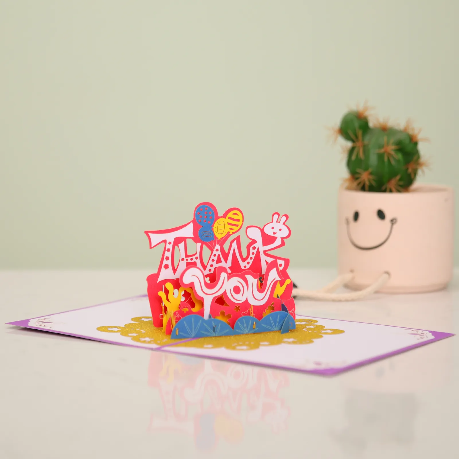 Thank You Card Pop-Up 3D Greeting Cards for Thanksgiving Mothers Fathers Day Gratuation Anniversary Valentines