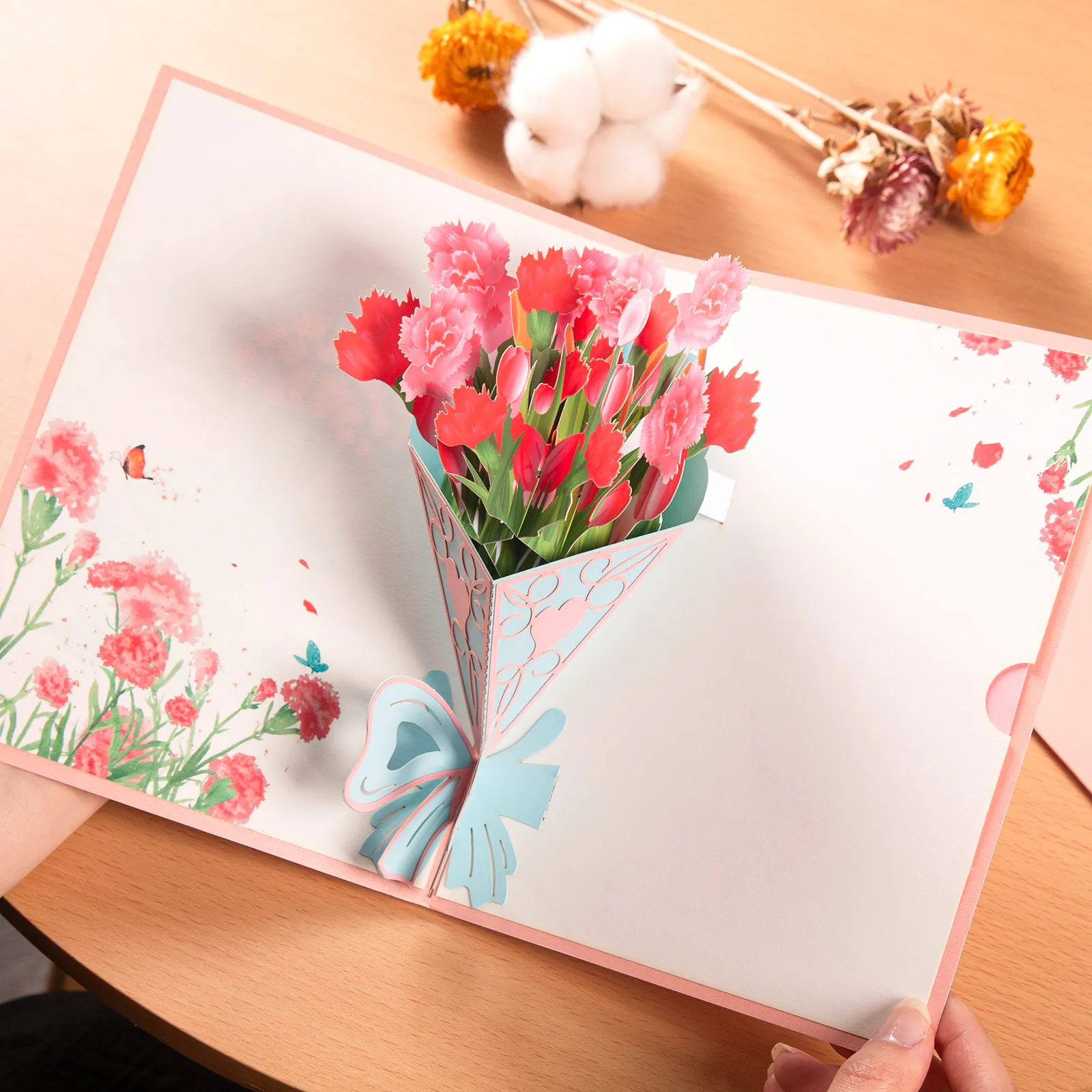 Thank You Card Pop-Up 3D Greeting Cards for Thanksgiving Mothers Fathers Day Gratuation Anniversary Valentines