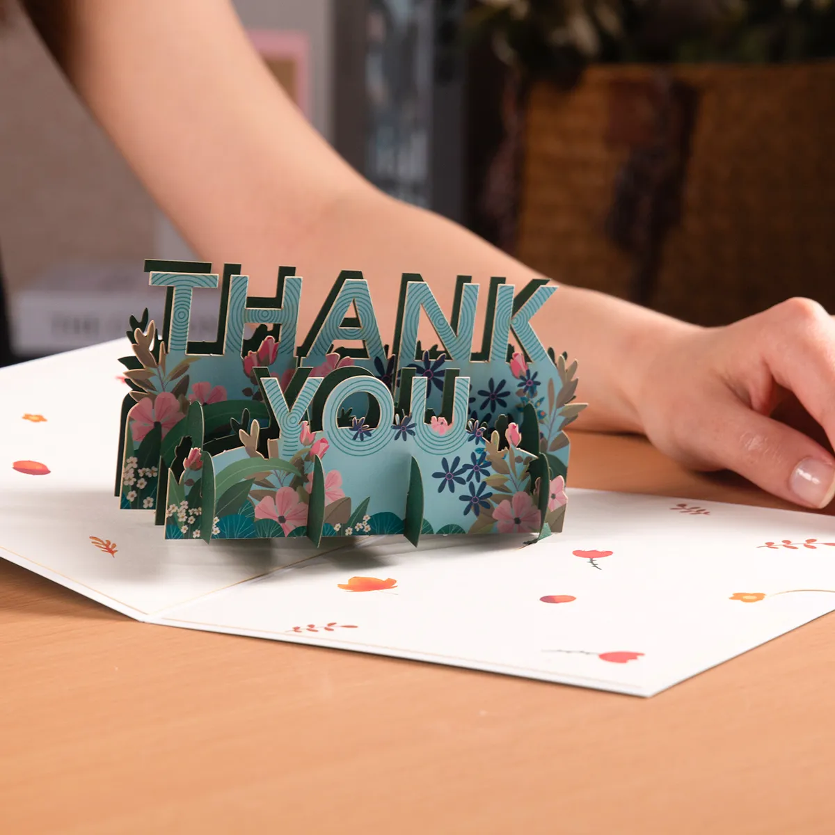 Thank You Card Pop-Up 3D Greeting Cards for Thanksgiving Mothers Fathers Day Gratuation Anniversary Valentines