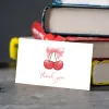 50pcs Adorable Cherry Thank You Cards,For Party Favors,Small Business Retail Gift Wrapping Cards,Online Store Packaging Inserts