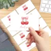 50pcs Adorable Cherry Thank You Cards,For Party Favors,Small Business Retail Gift Wrapping Cards,Online Store Packaging Inserts