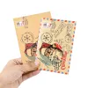 5Pcs Christmas Postcard Greeting Card Vintage Christmas Stamp Cards with Envelopes New Year Gift Card Xmas Party Decor Supplies