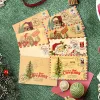 5Pcs Christmas Postcard Greeting Card Vintage Christmas Stamp Cards with Envelopes New Year Gift Card Xmas Party Decor Supplies