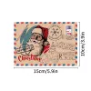 5Pcs Christmas Postcard Greeting Card Vintage Christmas Stamp Cards with Envelopes New Year Gift Card Xmas Party Decor Supplies