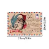 5Pcs Christmas Postcard Greeting Card Vintage Christmas Stamp Cards with Envelopes New Year Gift Card Xmas Party Decor Supplies