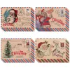 5Pcs Christmas Postcard Greeting Card Vintage Christmas Stamp Cards with Envelopes New Year Gift Card Xmas Party Decor Supplies