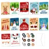 26pcs/set Merry Christmas Fold Greeting Cards with Envelopes Xmas Party DIY Gift Card New Year Party Decorations Navidad Noel