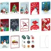 26pcs/set Merry Christmas Fold Greeting Cards with Envelopes Xmas Party DIY Gift Card New Year Party Decorations Navidad Noel
