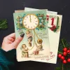 12pc Vintage-Inspired Postcards for Christmas & New Year,Happy New Year Greeting Card,Wall Collage Kit,Home Christmas Decoration