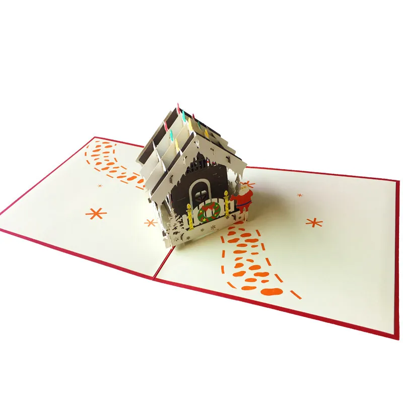 3D Pop UP Santa Cards Marry Christmas Greeting Cards Party Invitations Gifts New Year Greeting Card Anniversary Gifts Postcard
