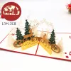 3D Pop UP Santa Cards Marry Christmas Greeting Cards Party Invitations Gifts New Year Greeting Card Anniversary Gifts Postcard