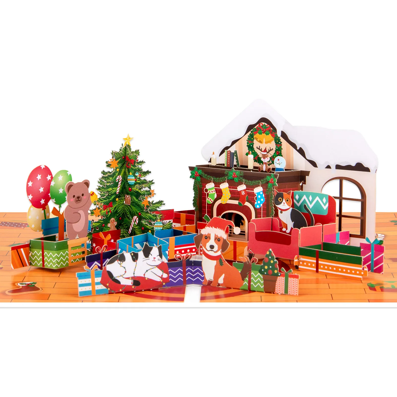 Pop Up Christmas Card, 3D Holidays Greeting Cards, New Year Card