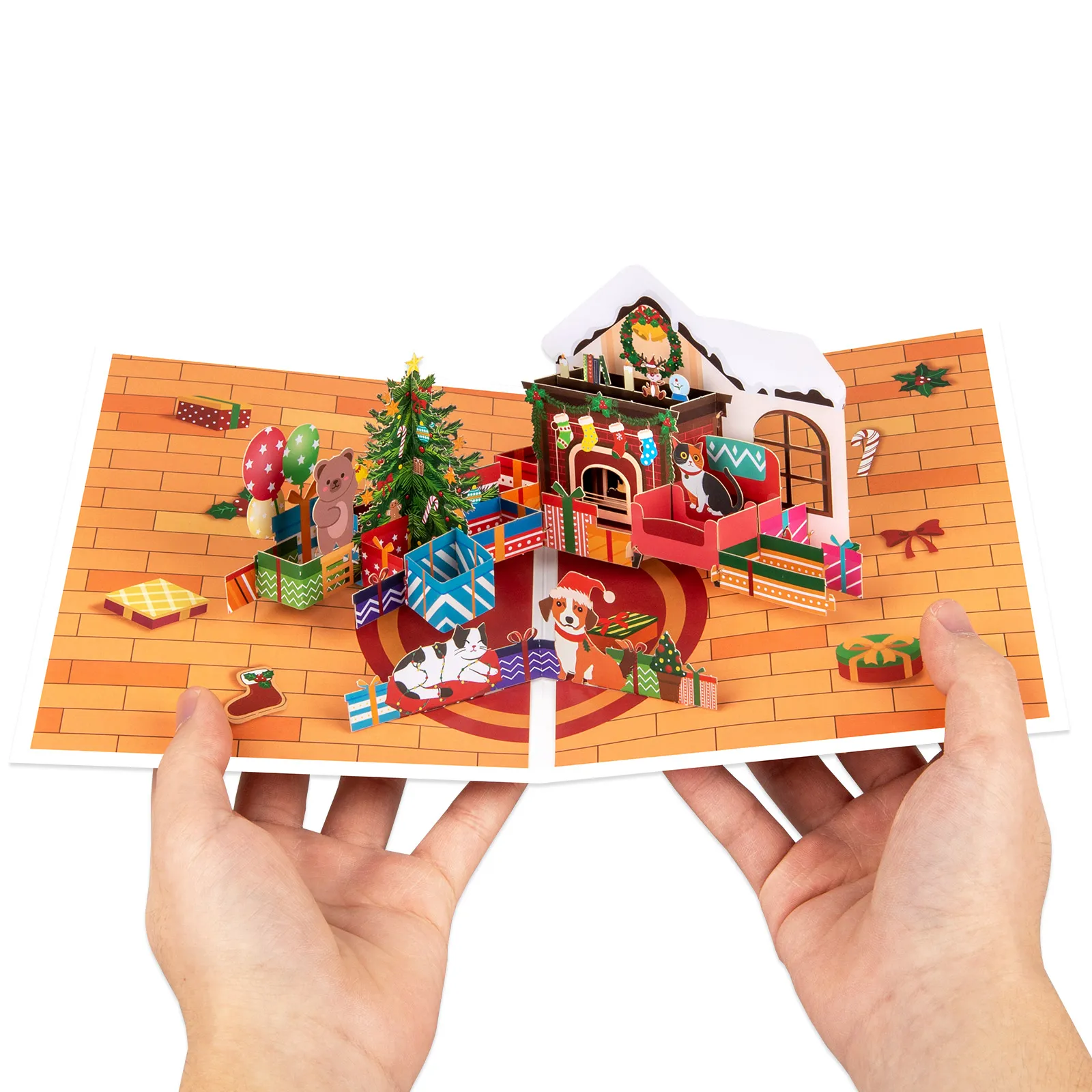 Pop Up Christmas Card, 3D Holidays Greeting Cards, New Year Card
