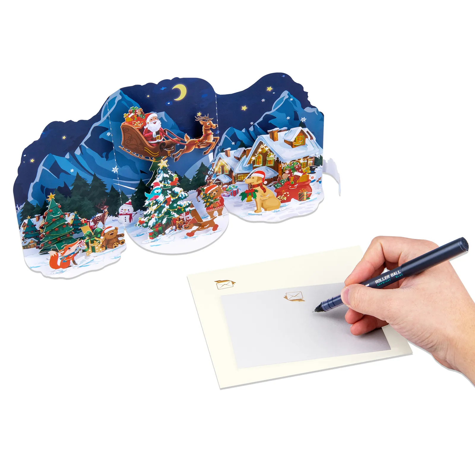 Pop Up Christmas Card, 3D Holidays Greeting Cards, New Year Card