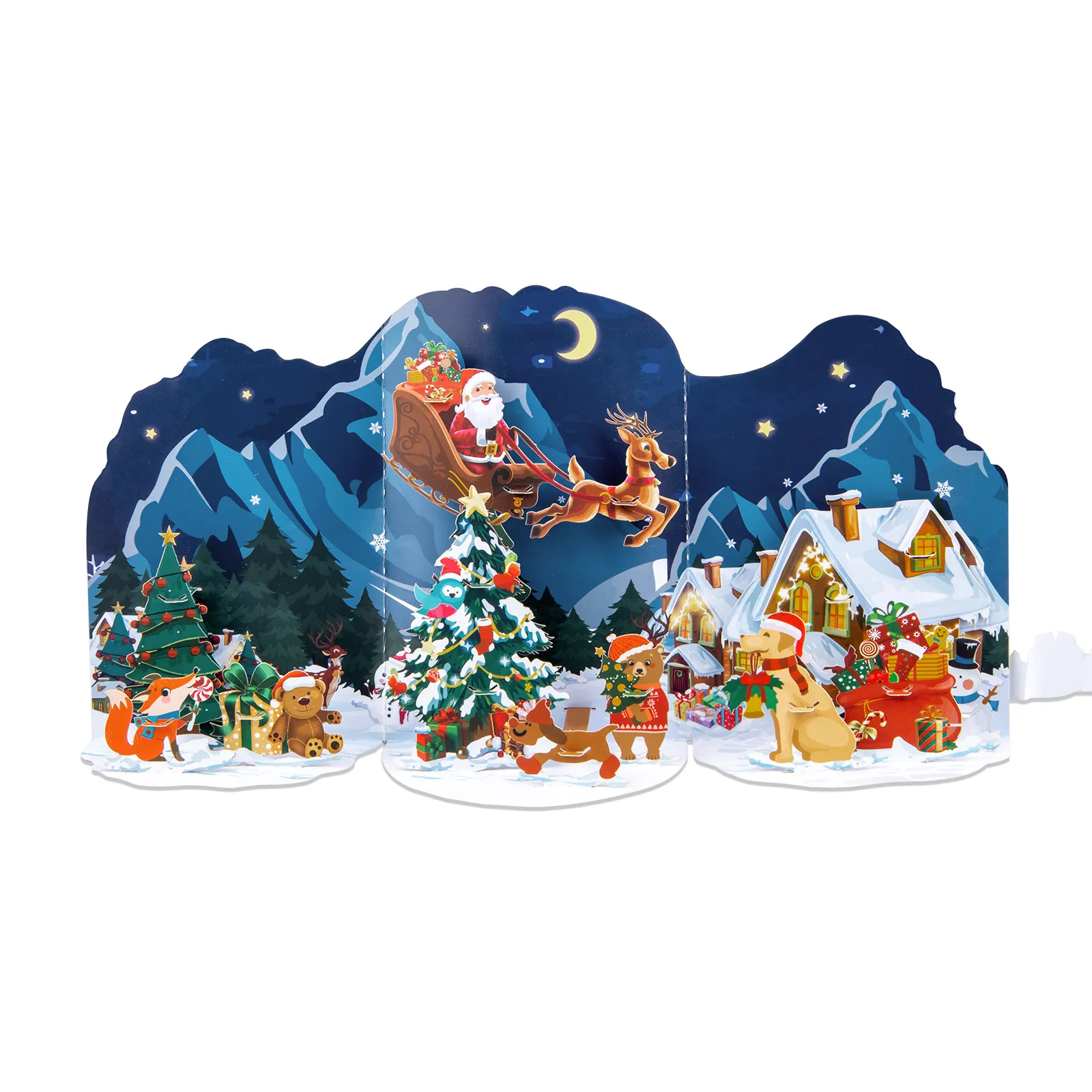 Pop Up Christmas Card, 3D Holidays Greeting Cards, New Year Card