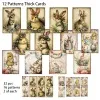 JAIIMAN 44pcs Card Set Spring Easter Egg Patterns, for Greeting Poster Cards, Paper Craft,Holiday Flag DIY, Album Decor, Craft
