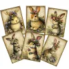 JAIIMAN 44pcs Card Set Spring Easter Egg Patterns, for Greeting Poster Cards, Paper Craft,Holiday Flag DIY, Album Decor, Craft