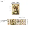 JAIIMAN 44pcs Card Set Spring Easter Egg Patterns, for Greeting Poster Cards, Paper Craft,Holiday Flag DIY, Album Decor, Craft