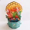 3D Pop Up Greeting Cards Merry Christmas Cards New Year Greeting Cards Blessing Postcard Swan Mermaid Thank You Cards Decor Gift