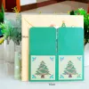 3D Pop Up Greeting Cards Merry Christmas Cards New Year Greeting Cards Blessing Postcard Swan Mermaid Thank You Cards Decor Gift