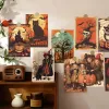10pcs Vintage Halloween Greeting Cards Halloween Decoration Postcard with Black Cat,Pumpkin, Wall Stickers Note Cards Home Decor