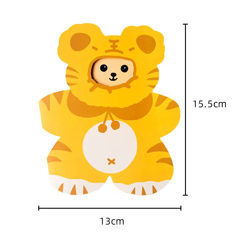 12Pcs Cratoon Animal Theme Folding Greeting Card Invitations Gift Card for Kids Birthday Baby Shower Back To Shool Party Decor