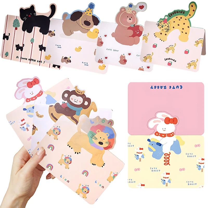 Cartoon Animal Greeting Card Assorted Style Adorable Party Invites Thank Card Festival Gift Card Friendship Family Love Gift ZYF