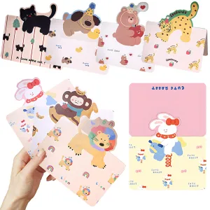 Cartoon Animal Greeting Card Assorted Style Adorable Party Invites Thank Card Festival Gift Card Friendship Family Love Gift ZYF