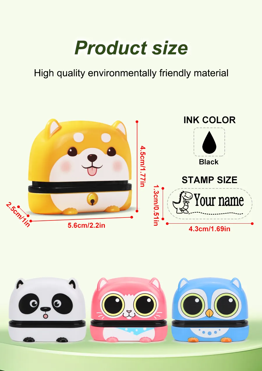 Personalized Baby Name Stamp Set - Custom Waterproof Ink Seal for School, Travel & Kindergarten, Durable Non-Fading Toy Gift