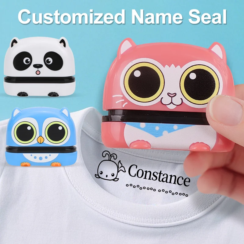 Personalized Baby Name Stamp Set - Custom Waterproof Ink Seal for School, Travel & Kindergarten, Durable Non-Fading Toy Gift