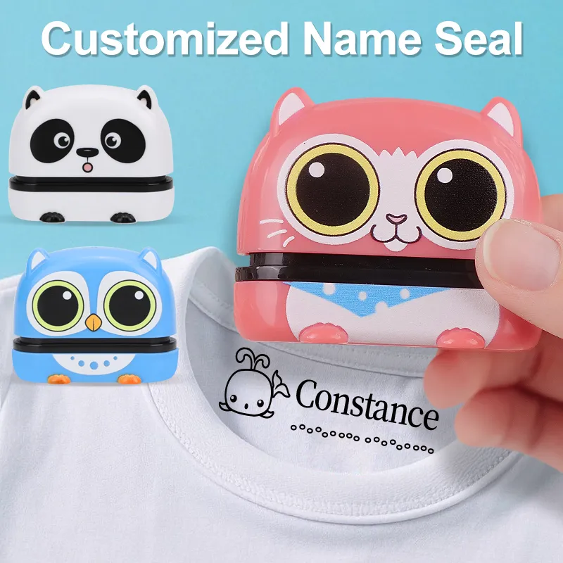 Personalized Baby Name Stamp Set - Custom Waterproof Ink Seal for School, Travel & Kindergarten, Durable Non-Fading Toy Gift
