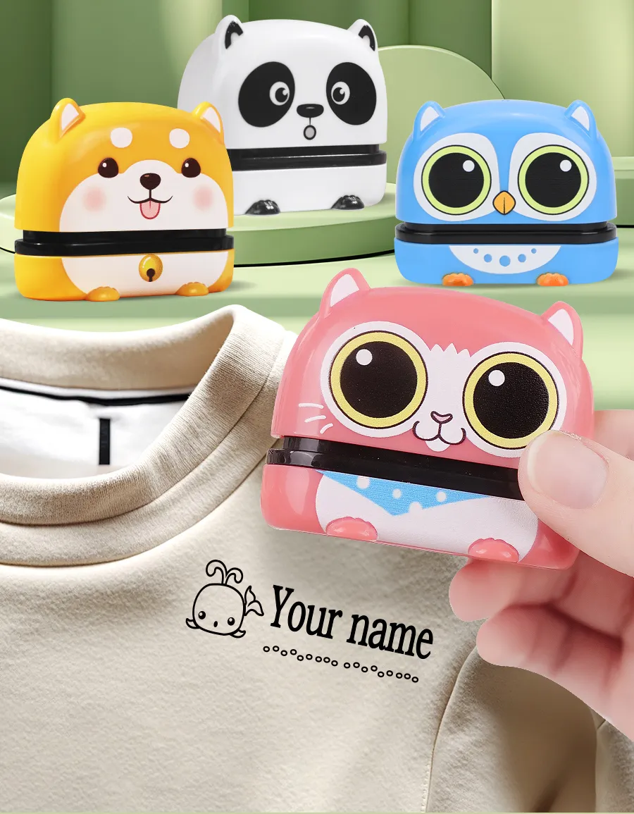 Personalized Baby Name Stamp Set - Custom Waterproof Ink Seal for School, Travel & Kindergarten, Durable Non-Fading Toy Gift